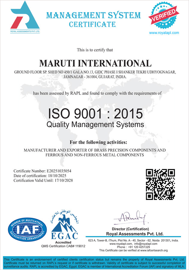 ISO 9001:2015 Certificate